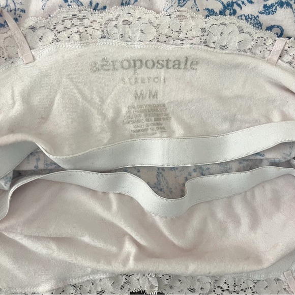 Aeropostale Cotton Floral Lace Trim Cami Top - Picture 3 of 4